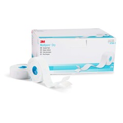 3M Water Resistant Dressing Retention Tape with Liner 3M™ Multipore™ Dry White 1 Inch X 5-1/2 Yard Pique NonSterile, 1/RL