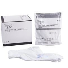 Cardinal Health Anti-embolism Stockings T.E.D. Knee-high Medium, Regular White Inspection Toe, 2EA/PR
