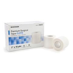 MON944367CS - McKesson - Medical Tape High Adhesion Silk-Like Cloth 2 X 10 Yard White NonSterile, 6/BX, 10BX/CS