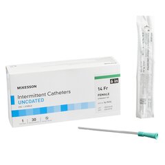 McKesson Urethral Catheter McKesson Straight Tip PVC 14 Fr. 6 Inch, 30 EA/BX