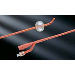 MON371601EA - Bard Medical - Foley Catheter Bardex I.C. 2-Way Olive Coude Tip 5 cc Balloon 16 Fr. Red Rubber