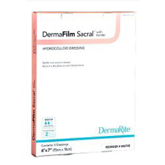 MON855205BX - Dermarite - Hydrocolloid Dressing DermaFilm 6 x 7 Sacral Sterile (00279E)