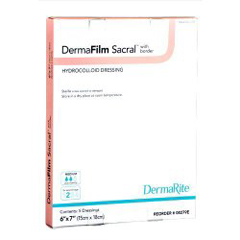 MON855205EA - Dermarite - Hydrocolloid Dressing DermaFilm 6 x 7 Sacral Sterile (00279E)