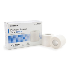 MON944367BX - McKesson - Medical Tape High Adhesion Silk-Like Cloth 2 X 10 Yard White NonSterile, 6/BX