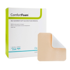 Dermarite Silicone Foam Dressing ComfortFoam&reg; 4 X 5 Inch Rectangle Adhesive without Border Sterile