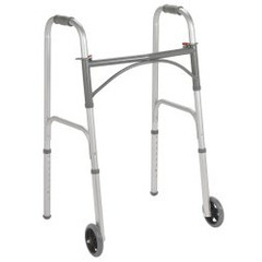DRIVE DEVILBISS Folding Walker Adjustable Height drive™ Steel Frame 350 lbs. Weight Capacity 32 to 39 Inch Height