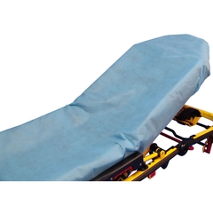 Taylor Stretcher Sheet SureFit™ Fitted 34 W X 84 L Inch Blue Impervious Nonwoven Polypropylene Disposable, 50/CS