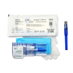 Cure Medical Intermittent Catheter Kit Cure Twist&reg; Female / Straight Tip 10 Fr. Without Balloon