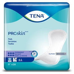 Essity Bladder Control Pad TENA ProSkin™ Overnight 16 Inch Length Heavy Absorbency Dry-Fast Core™ One Size Fits Most