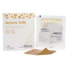 Mediusa Honey Impregnated Wound Dressing Activon&reg; Tulle Square 4 X 4 Inch Sterile, 5/BX