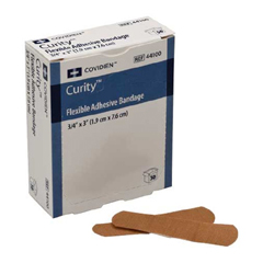 MON731634BX - Cardinal Health - Adhesive Bandage Curity™ Fabric 3/4 X 3 Rectangle, 50EA/BX