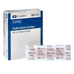 MON731634CS - Cardinal Health - Adhesive Strip Curity .75 x 3 Fabric Rectangle Tan