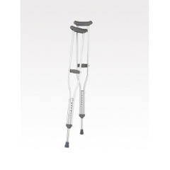 Breg Underarm Crutches Aluminum Frame Tall Adult 250 lbs. Weight Capacity Push Button / Wing Nut Adjustment, 1/EA