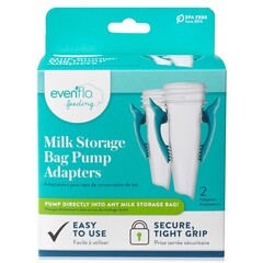 Midway Importing Breast Milk Storage Bag Adapter Evenflo Advanced For Evenflo Advanced Breast Pumps and Most Other Standard Neck Breast Pump Brands, 1/EA