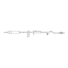 Medsource Primary IV Administration Set MedSource Gravity 1 Port 15 Drops / mL Drip Rate Without Filter 72 Inch Tubing Solution Without Flow Regulator, 50/CS