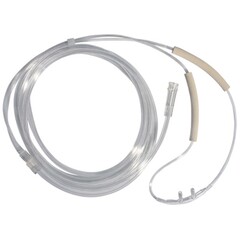 Sunset Healthcare Nasal Cannula with Ear Cushions Adult Curved Prong / NonFlared Tip 7 Foot O2 Line