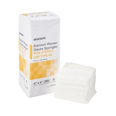 McKesson USP Type VII Gauze Sponge Cotton Gauze 12-Ply 4 X 4