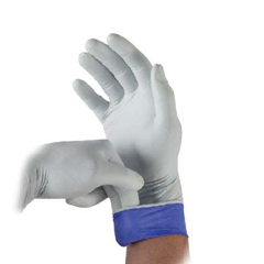 MON1086857BX - Microflex Medical - Exam Glove LifeStar EC Medium NonSterile Nitrile Extended Cuff Length Textured Fingertips White / Blue Not Chemo Approved, 100/BX