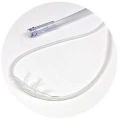 Sunset Healthcare ETCO2 Nasal Sampling Cannula with O2 Delivery Adult Curved Prong / NonFlared Tip 4 Foot O2 Line