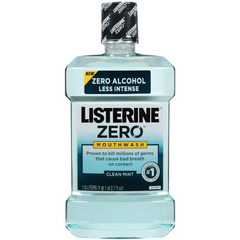 Johnson & Johnson Mouthwash Listerine Zero&reg; 1.5 Liter Clean Mint Flavor, 6/CS