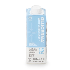 Abbott Nutrition Glucerna Oral Supplement, 1.5 Cal, Vanilla Flavor, Liquid, 8 oz. Carton, 24 EA/CS
