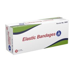 Dynarex Elastic Bandage Dynarex 2 Inch X 4-1/2 Yard Standard Compression Clip Detached Closure Tan NonSterile