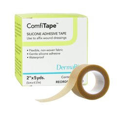 Dermarite Medical Tape ComfiTape™ Waterproof Silicone 2 Inch X 5 Yards Tan NonSterile