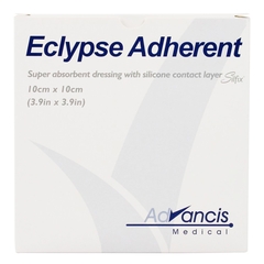 Dukal Super Absorbent Wound Dressing Eclypse&reg; Adherent Silicone 4 x 4