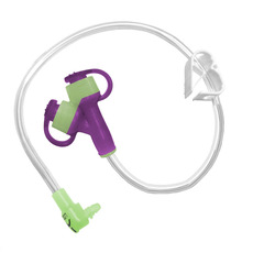Applied Medical Technologies Enteral Feeding Extension Set G-JET 2 Inch, Dual ENFit Y-Port Medication, Purple, Sterile