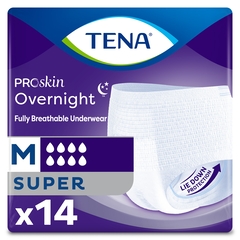 Essity Unisex Adult Absorbent Underwear TENA ProSkin Overnight™ Super Pull On with Tear Away Seams Medium Disposable Heavy Absorbency