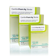 Dermarite Silver Dressing ComfortFoam/Ag™ Border 4 X 4 Inch Square Sterile