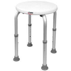 Apex-Carex Shower Stool Carex&reg; Without Arms Aluminum Frame Without Backrest 13 Inch Seat Width 250 lbs. Weight Capacity, 4/CS