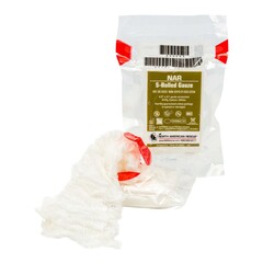 North American Rescue Compressed Gauze Roll NAR 4-1/2 Inch X 4-1/10 Yard 6-Ply Sterile 1 per Pack, 1/EA