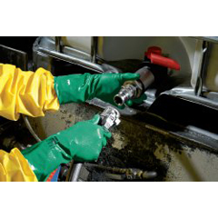 Kimberly-Clark Chemical Protection Glove KleenGuard G80 Size 8 Flock Lined Nitrile Green 13 Inch Straight Cuff NonSterile