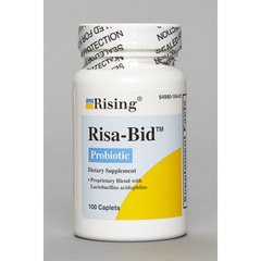 Rising Pharmaceuticals Probiotic Dietary Supplement Risa-Bid™ 100 per Bottle Caplet