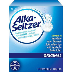 Bayer Anatacid and Analgesic Alka-Seltzer&reg; 1000/ 325/1916 mg Strength Tablets 24 per Bottle, 24/BT