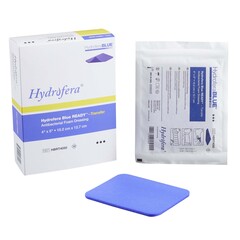 BSN Medical Antibacterial Foam Dressing Hydrofera BLUE&reg; READY-Transfer 4 X 5 Inch Without Border Without Film Backing Nonadhesive Rectangle Sterile, 1/EA