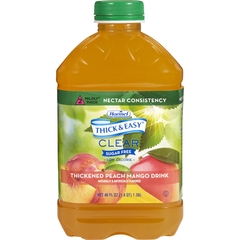 Hormel Health Labs Thickened Beverage Thick & Easy Sugar Free 46 oz. Bottle Peach Mango Flavor Ready to Use Nectar Consistency, 1/EA