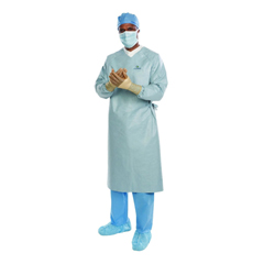 Halyard Surgical Gown with Towel Aero Chrome Large / X-Long Silver Sterile AAMI Level 4 Disposable, 30 per Case