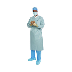 Halyard Surgical Gown with Towel Aero Chrome 2X-Large / X-Long Silver Sterile AAMI Level 4 Disposable
