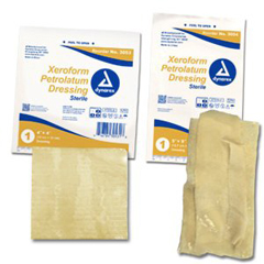Dynarex Xeroform Petrolatum Impregnated Dressing Xeroform Square 4 X 4 Inch Sterile, 1 Each