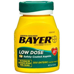 Bayer Pain Relief Bayer&reg; 81 mg Strength Aspirin Tablet 300 per Bottle
