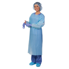 S2S Global Protective Procedure Gown Premier Pro One Size Fits Most Blue NonSterile Not Rated Disposable, 15 per Box
