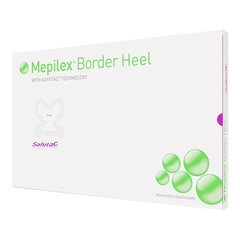 Molnlycke Healthcare Foam Dressing Mepilex Border Heel 8-3/5 X 9 Inch Heel Adhesive with Border Sterile, 10/BX