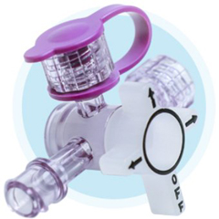 ICU Medical Closed Enteral Tube Valve ENFit&reg; Lopez Valve&reg; NonSterile, Tethered Cap