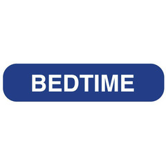 United Ad Label Pre-Printed Label pdc&reg; Auxiliary Label Blue Paper Bedtime White Medication Instruction 3/8 X 1-5/8 Inch, 1/RL