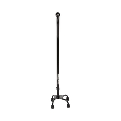 McKesson Quad Cane with Small Base / Offset Handle Steel 30 to 39 Inch Height Black