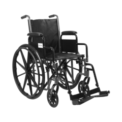 McKesson Wheelchair Padded, Removable Arm Style Composite Wheel Black 16 Inch Seat Width 250 lbs. Weight Capacity