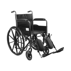 McKesson Wheelchair Composite Wheel Black 18 Inch Seat Width 300 lbs. Weight Capacity