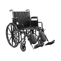 McKesson Wheelchair Padded, Removable Arm Style Composite Wheel Black 20 Inch Seat Width 350 lbs. Weight Capacity
